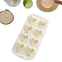 Cute Ice Cube Tray Kawaii Ice Cubes Shapes Silicone Popsicle Molds Stackable Flexible Silicone Reusable in Organizer Bins or Ice Bucket for Cocktail bar or Iced Coffee Cup (Heart)