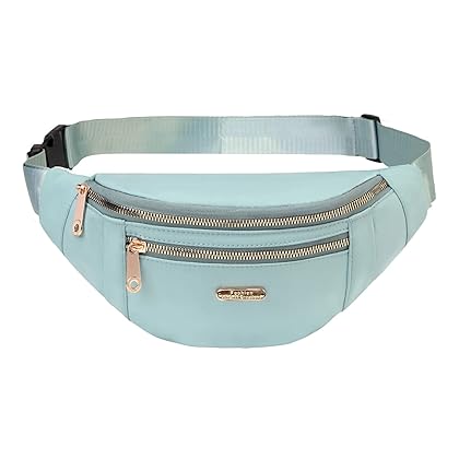 Fanny Pack Waist Bag for Women, Black Fanny Pack Crossbody Bags for Women with Adjustable Strap for Travel Sports Running
