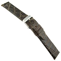 19mm deBeer Prestige Collection Genuine Crocodile Brown Unstitched Watch Band