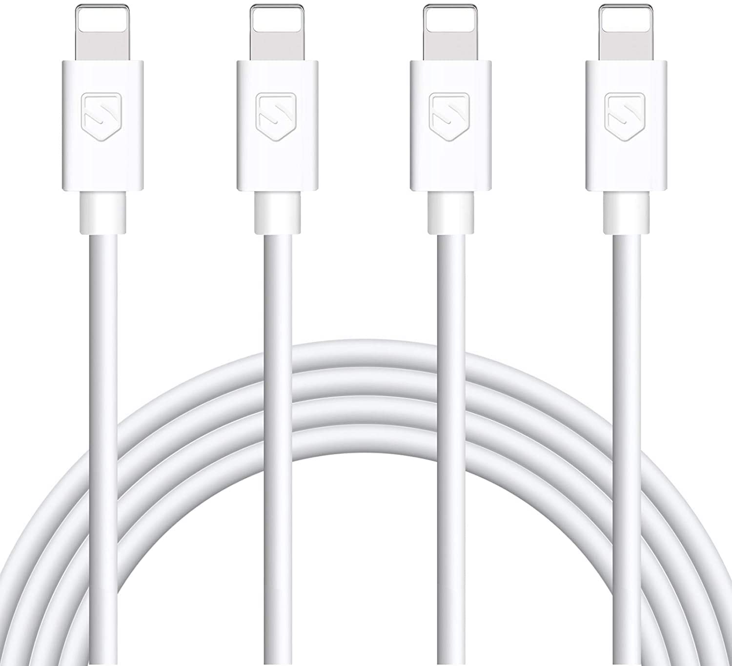 iPhone Charger, 4Pack 6FT Lightning to USB Charging Cable Cord Compatible with iPhone 13 12 11 Pro 11 XS MAX XR X 8 8Plus 7 7Plus 6 6Plus 6S 6SPlus 5 5S SE (S-06WH) 