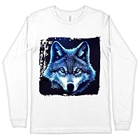 Neon Wolf Long Sleeve T-Shirt - Art T-Shirt - Animal Design Long Sleeve Tee Shirt