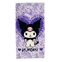 Franco Collectibles Sanrio Kuromi Super Soft Cotton Bath/Pool/Beach Towel, 60 in x 30 in, (Official Licensed Product)