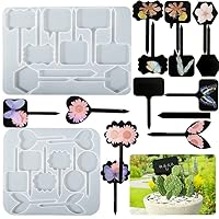 Plant Labels Resin Molds, Epoxy Garden Tags Silicone Mold for Making Seed Potted Herb Flowers Nursery Plant Marker DIY Plant Tags (2pcs)