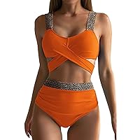 Triangle Bikini Tops for Women Women Bathing Suit Two Piece Shorts Belly Gold Silk Elastic Split Suspender Bi