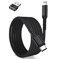 Basesailor USB C to Lightning Charger Cable 10ft with USB A Adapter,iOS Type C Power Delivery PD Fast Charging Cord for Apple iPhone 11 12 13 14 Mini Pro Max,SE,iPad 8th 9th Generation