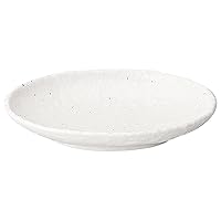 Koyo Pottery 51520096 Long Plate, White, 8.9 inches (22.5 cm), Ichimoki Oval Plate, Large, New Powder Handle
