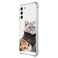 Galaxy S24 Case,Lying Cute Cats Drop Protection Shockproof Case TPU Full Body Protective Scratch-Resistant Cover for Samsung Galaxy S24