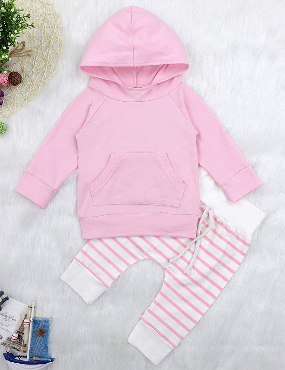 Okgirl Baby Girl Outfit Toddler Girl Clothes Long Sleeve Sweatshirt and Floral Pants Baby Girl Fall Clothes