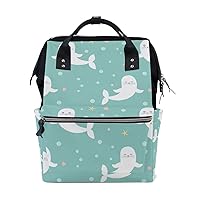 Diaper Bag Backpack Cute Seal Casual Daypack Multi-Functional Nappy Bags