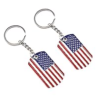 2pcs NYC US United States of America Keychain Metal Key Ring Star Stripe US Flag Souvenir Patriotic Christmas Gift