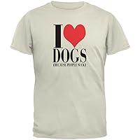 Animal World Love Dogs People Suck Natural Adult T-Shirt