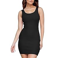 Tank Dresses for Women 2024, Ladies Casual Sexy Solid Color Cool Breathable Short Comfy, S, L