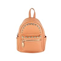 Gorgeous Brown Studs Strap Backpack Bag