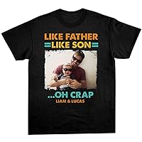 Like Father Like Son - Personalized Gifts for Dad, Fathers Day Shirt, from Daughter Son Wife