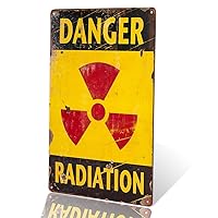dingleiever-Danger Sign-Danger Radiation Allied Military Vintage tin Sign -Outdoor Funny Signs