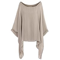 Cara Mia Silk Tunic for Women Made in Italy Batwing Sleeves Various Colours 10 12 14 16