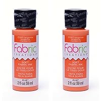 Fabric Creations Fabric Ink in Assorted Colors (2-Ounce), Tangerine (Pack of 2)