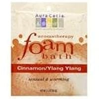 Aura Cacia Sensual Cinnamon & Ylang Ylang Aromatherapy Foam Bath | 2.5 oz. Packet