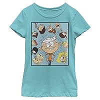 Nickelodeon Kids Loud House Group Girls Short Sleeve Tee Shirt