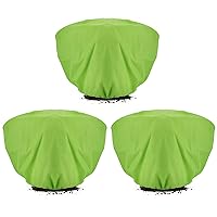 3 Pcs Green Plant Freeze Protection Covers- 39.3 × 19.6 Inch Horizontal Shrub Tree Plant Protection Wraps Covers Bags Frost Blanket with Drawstring for Winter Outdoor Garden Plants