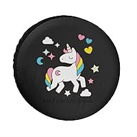 Unicorn Keep On Dreaming Waterproof Spare Tire Cover Portable Wheel Protectors Universal Car Accessories Shell 13inch