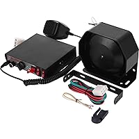 Mophorn 200W Siren Bundle 8 Tones Emergency Warning Siren with PA Speaker MIC System Vehicle Siren Box Fit for Police, Ambulance, Fire Fighting and Engineer Vehicles