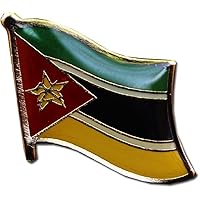 AES Mozambique Country Flag Bike Motorcycle Hat Cap Lapel Pin