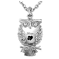 Classic Owl Cremation Jewelry Urn Necklace for Ashes Keepsake Memorial Pendant Necklaces