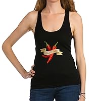 Women's Racerback Tank Top Dk Hot & Spicy Chili Peppers