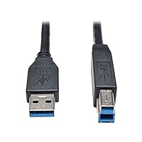 TRIPP LITE 3-Feet USB 3.0 SuperSpeed Device Cable 5 Gbps AB M/M, Black (U322-003-BK)