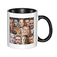 Sam Heughan Collage Coffee Mug 11 Oz Ceramic Tea Cup With Handle For Office Home Gift Men Women Black