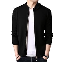 Cardigan Men's Jackets Coats Knitted Thick Zipper Casual Knitwear Cardigan Solid Stand Collar Sweaters