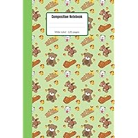 Bear Composition Notebook Wide Ruled 120 Pages 6 x 9 inches