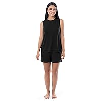 Fruit of the Loom Women's Breathable Tank Top and Short 2 Piece Sleep Set