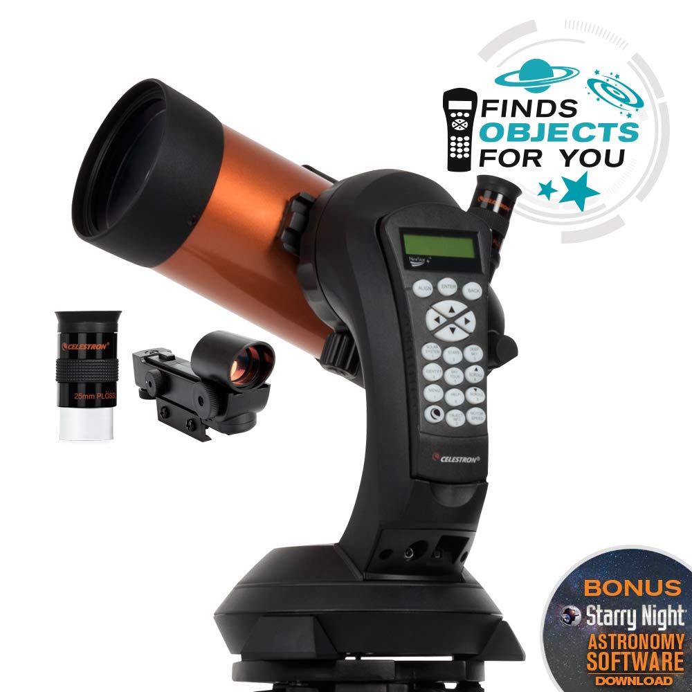 Celestron - NexStar 4SE Telescope - Computerized Telescope for Beginners and Advanced Users,Fully-Automated GoTo Mount,SkyAlign Technology,40,000+ Celestial Objects, 4-Inch Primary Mirror,Orange