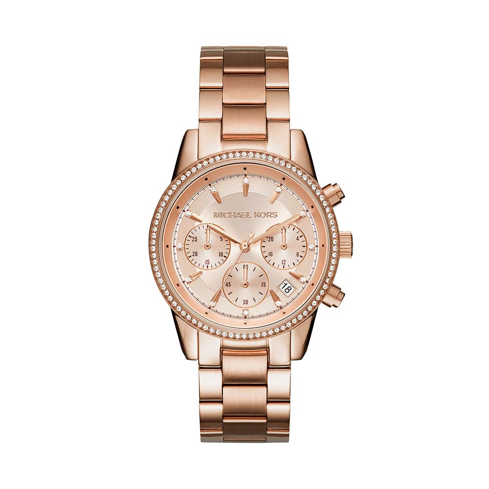 Mua Michael Kors Women's Ritz Stainless Steel Watch With Crystal Topring  trên Amazon Mỹ chính hãng 2023 | Fado
