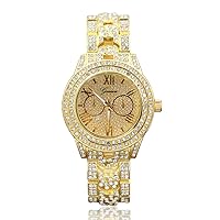 Diamond Watch Women Bracelet Watch Luxury Hip Hop Style Roman Numeral Quartz Watch Ladies