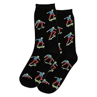 Hot Sox Skateboarder Kids Socks, Black, 1 Pair, Medium/Large