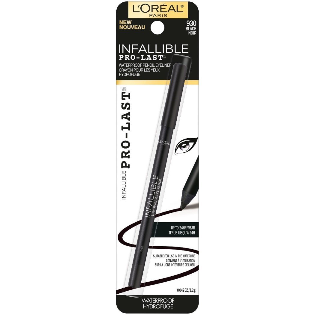 L’Oréal Paris Cosmetics Infallible Pro-Last Waterproof Pencil Eyeliner, Black, 0.042 Ounce,1 Count