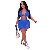 Womens Sexy 2 Pieces Solid Color Tassel Tube Top Ripped Holes Shorts Set Nightclub Tracksuit Set