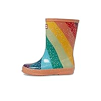 Hunter Unisex-Child First Classic Diagonal Stripe Giant Glitter Rain Boot