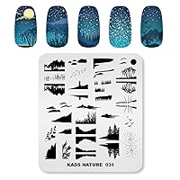KADS Nail Stamping Plate Nature Template Image Design Plates for Nail Art Decoration and DIY Nail Art (NA031)