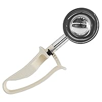 Zeroll Universal Standard Length EZ Disher Food Portion Control Scoop Designed for Right or Left Hand Use Dishwasher Safe NSF Approved, 2 5/8-Inch, Ivory