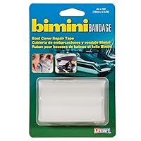 Bimini Bandage Waterproof Repair Tape, RV and Marine, Repairs Rips, Tears & Punctures to Sails, Fabrics & Bimini Covers, Transparent, 3 inch X 15 ft, RE3868
