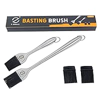 Z GRILLS Basting Brush Grilling BBQ Baking Pastry Oil Stainless Steel, Grilling BBQ Baking, Pastry, and Oil Stainless Steel Brushes