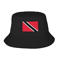 Trinidad Flag Bucket Hats Summer UPF 50+ Sun Protection Fisherman Cap Mans Womens Packable Travel Beach Sun Hat Black