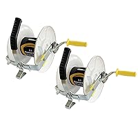 Electric Fence Wire Reel, Rope Winder Reel with Crank, Geared Reel 3:1 with Reel stabilizer 2Pcs