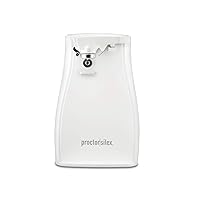 Proctor Silex Power Electric Automatic Can Opener for Kitchen with Knife Sharpener, Twist-off Easy-Clean Lever, Cord Storage, White (75224PS)