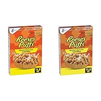 REESE’S PUFFS Peanut Butter Lovers Breakfast Cereal, Made with Whole Grain and Real REESE’S Peanut Butter, 11.5 oz (Pack of 2)