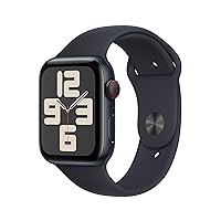Apple Watch SE (2nd Gen, 2023) [GPS + Cellular 44mm] Smartwatch with Midnight Aluminium Case with Midnight Sport Band M/L. Fitness & Sleep Tracker, Crash Detection, Heart Rate Monitor